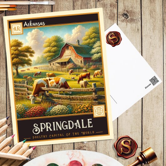 Springdale, Arkansas | Vintage Postkarte