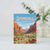 Springdale USA Postkarte (Stehend Vorderseite)