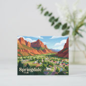 Springdale USA Postkarte (Stehend Vorderseite)