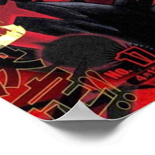 Springdeckel mit schwarzer Klee Poster (Ecke)