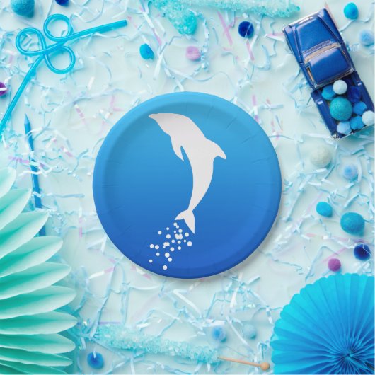 Springdolphin mit Kugelpapier Pappteller (Party)
