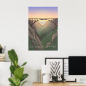 Springe mit dem Bungee-Seil Reiseplakat Poster (Heimbüro)