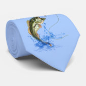 Springen Bass Fishing Krawatte (Gerollt)