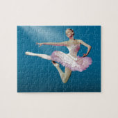Springen der Ballerina auf Blau Puzzle (Horizontal)