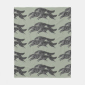 Springen der Borzoi-Fleece-Decke Fleecedecke (Vorderseite)