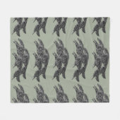 Springen der Borzoi-Fleece-Decke Fleecedecke (Vorderseite (Horizontal))