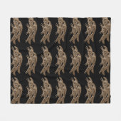 Springen der Borzoi-Fleece-Decke Fleecedecke (Vorderseite (Horizontal))