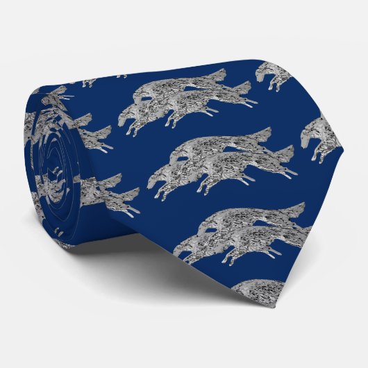 Springen der Borzoi-Krawatte Krawatte (Gerollt)