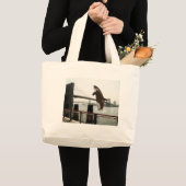 Springen der Brooklyn-Brücken-Tasche Jumbo Stoffbeutel (Vorderseite (Produkt))