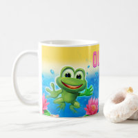Springen der Frosch-Party-Name-Keramik-Tasse