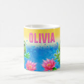 Springen der Frosch-Party-Name-Keramik-Tasse Kaffeetasse (Mittel)