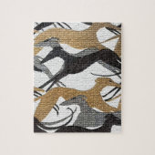 Springen der Jagdhunde Puzzle (Vertikal)