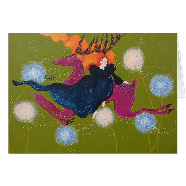 Springen der Rotwild (Vorderseite (Horizontal))