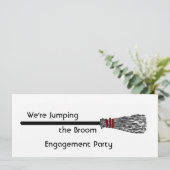 Springen der Verlobung Broom Einladung (Stehend Vorderseite)
