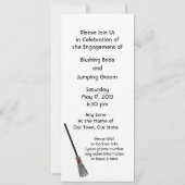 Springen der Verlobung Broom Einladung (Rückseite)