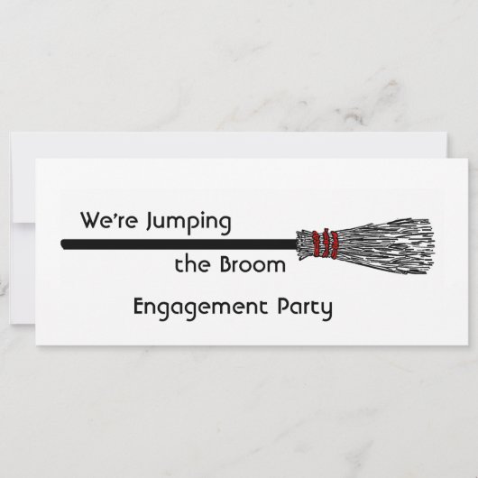 Springen der Verlobung Broom Einladung (Vorderseite)