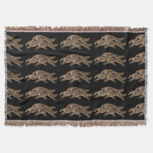 Springen des Borzoi-umfassenden Wurfs Decke