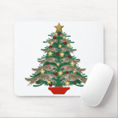 Springen des Borzoi-Weihnachtsbaums Mousepad (Mit Mouse)