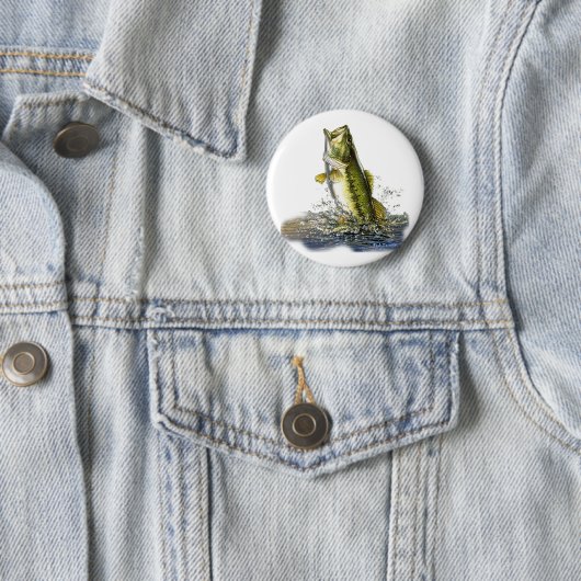 Springen des Forellenbarschs Button (Beispiel)