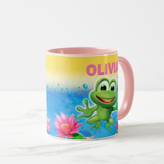 Springen des kombinierten Tassenrosas des Tasse (VorderseiteRechts)