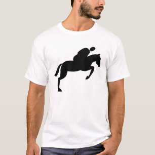 Springen des Pferdes - Schwarz T-Shirt