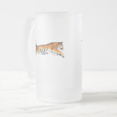 Springen des Tigers Mattglas Bierglas (Vorderseite Links)