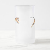 Springen des Tigers Mattglas Bierglas (Mittel)