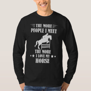 Springen Die Mehr Menschen Englische Pferdeschau J T-Shirt