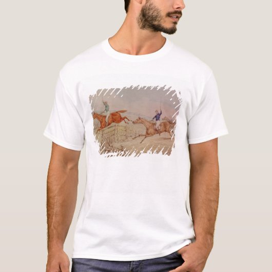 Springen eines Zauns T-Shirt (Vorderseite)