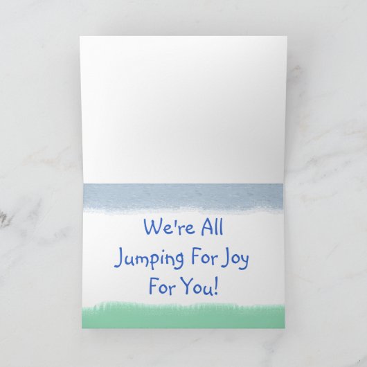 Springen für Freude Karte (Innenseite)