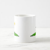 Springen für Freude-Kuh auf Gras Kaffeetasse (Mittel)