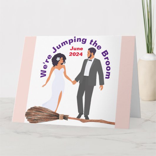 Springen im Raum Dankeskarte (Vorderseite)