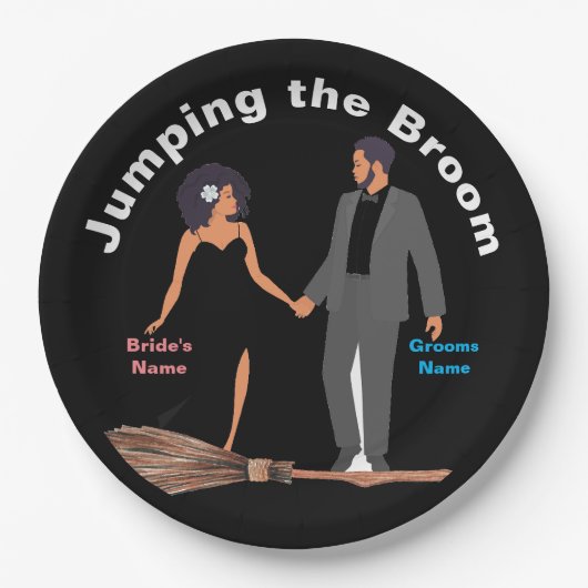 Springen im Raum Pappteller (Vorderseite)