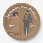 Springen im Raum Pappteller (Vorderseite)