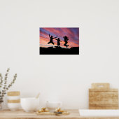 Springen in das Sunset-Poster Poster (Küche)