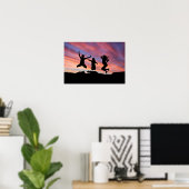 Springen in das Sunset-Poster Poster (Heimbüro)