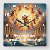 Springen in Träume Quadratische Wanduhr (Vorderseite)