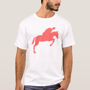Springen Pferd - Tropisches Pink T-Shirt
