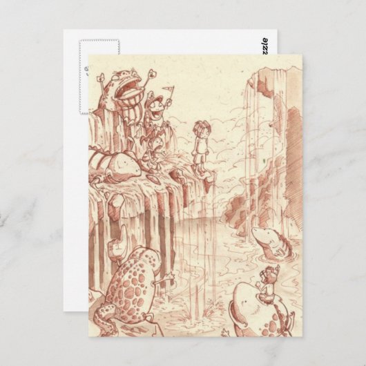 springen postkarte (Vorne/Hinten)