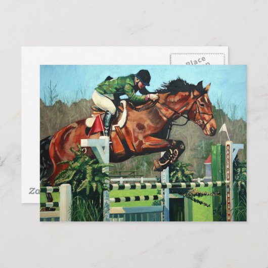 Springen Postkarte (Vorne/Hinten)