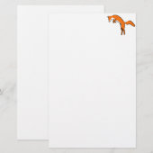 Springen roten Fox Briefpapier (Vorne/Hinten)