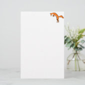 Springen roten Fox Briefpapier (Stehend Vorderseite)