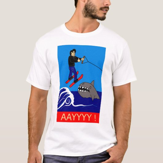 springen Sie den Haifisch T-Shirt (Vorderseite)