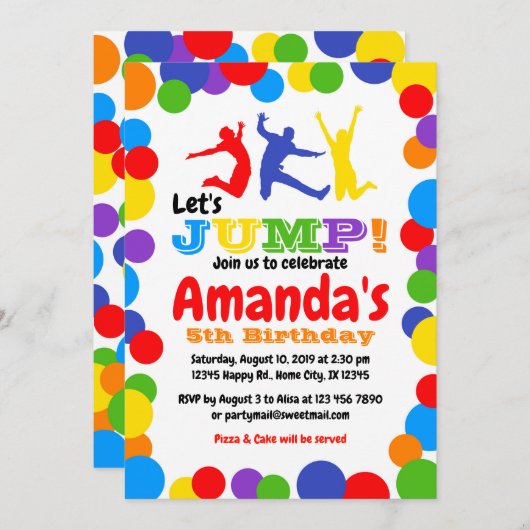 Springen Sie Einladung (Vorne/Hinten)