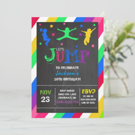 Springen Sie Einladung (Stehend Vorderseite)