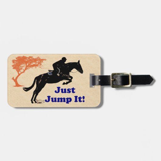 Springen Sie es einfach! Pferd Gepäckanhänger (Vorderseite horizontal)