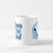 Springen Sie für Freude-Blau-Skate Kaffeetasse (Mittel)