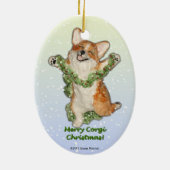 Springen Sie für Freude! Keramik Ornament (Hinten)