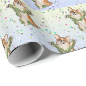 Springen Sie für Freudecorgi-Packpapier Geschenkpapier (Rolleneckpunkt)