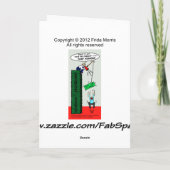 SPRINGEN Sie HÖHEREN glänzenden sarkastischen Karte (Rückseite)